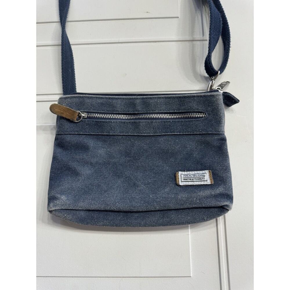 Travelon Anti Theft Heritage Crossbody Denim Blue RFID/Slash Proof